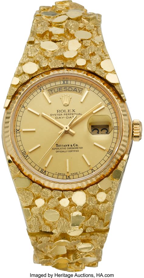 gold nugget rolex watch.